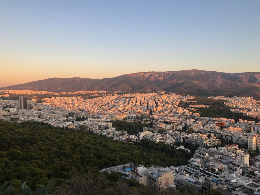 view from lycabettus hill athene